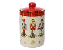 Doza keramična s pokrovom Nutcracker 10x16,6cm