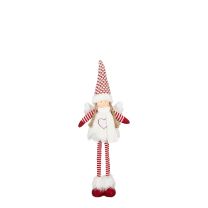 Figura božična punčka angel rdeč 68 cm, Edel.