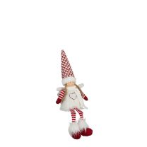 Figura božična punčka angel rdeč 50 cm, Edel.