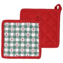 Prijemalka set 2/1 Green chalet, 18x18cm 
