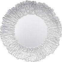 Krožnik dekorativni Anemone srebrn, 33cm, pvc

