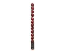 Bučke novoletne plastične, rdeče, fi 3 cm, set 14/1