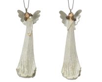 Figura božična angel punčka 9 cm, Kaem.