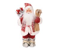 Figura božična božiček s smučkami 30 cm, Kaem.