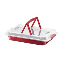 Pekač za pecivo s pvc pokrovom  42 x 29cm Cherry 
