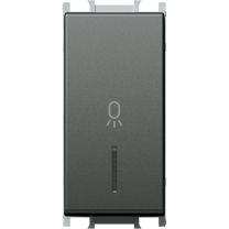 Tipkalo MODUL 1polno z lučko LUČ 16A 250V~ 1M antracit