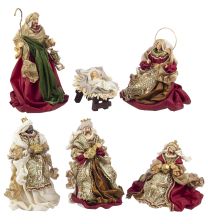 Jaslice okrasne belo/rdeče, set 6/1, dimenzije: 3 x 15x15x28cm, 1 x 18x18x20 cm, 1 x 20x18x25 cm, Bizz.