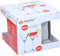 Kozarec za koktajl, 220ml, 4/1**
