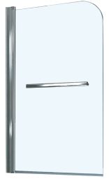 Predelna tuš stena s transparentnim steklom, krom 80x140cm, 6mm steklo, SANOTECHNIK