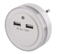 LUČKA NOČNA Z USB-jem 3xLED 230V