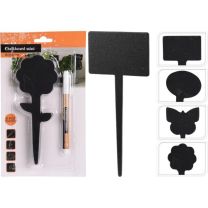 Tablice lesene za označevanje gred, 18 cm, 5 kos/set s pisalom 