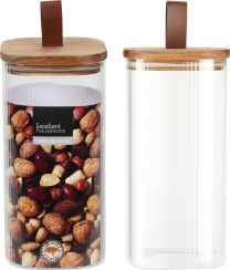 Doza z lesenim pokrovom, 1500ml 
