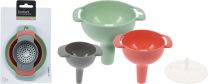 Lijak s cedilom set 4/1, 9,5x10cm / 8,x8,5cm / 6x7,5cm, pvc 
