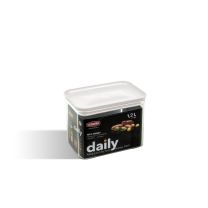 Doza pravokotna Daily 1,2l, bel pokrov, 15,5x10x12cm
