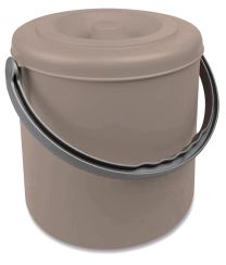 Vedro s pokrovom 15l, sivo, 27x29cm
