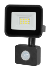 Reflektor LED s senzorjem 20W, 1500lm 6500K ČRN IP65