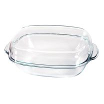 Pekač steklen s pokrovom 8,6l, 40x26x17cm  
