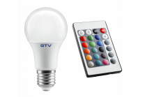 Žarnica LED 10W A60 810lm 3000k RGB daljinec Gtv 10/1
