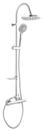 Tuš sistem TRINITY NP71 s termostatsko armaturo TRM7U, krom