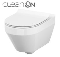 Viseča wc školjka Crea oval new clean on z wc desko slim dur sc eo set C231