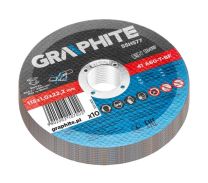 Rezalna ploča za kovino 115x1.0x22mm 10/1 za jeklo 41 A60-T-BT- 55H577 Graphite