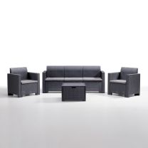 Garnitura vrtna Nebraska 3 antrancit 4 delna