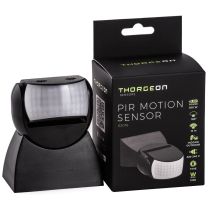 Senzor stenski 180°, 12m, R:1200W/LED:300W črn IP65
