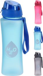 Steklenica za vodo 650ml , H2O, tri barve
