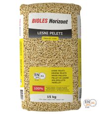 Lesni peleti, ENplus A1, Bioles Horizont, 15kg/PVC,  (1 pal=70 vreč = 1050kg)