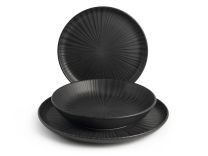 Krožnik garnitura Venere Nordic, 18/1, črna