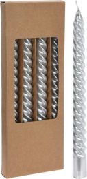 Sveča Twist 25 cm, srebrna 4/1

