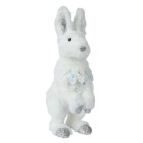 Figura božični zajček z bleščicami 35 cm, Kaem.