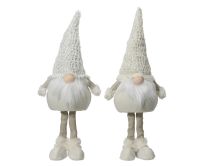 Figura božična palček bel 70 cm, Kaem.