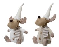 Figura božična jelenček bež 38 cm, Kaem.