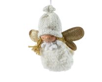 Figura božična punčka angel viseča 15 cm, Kaem.