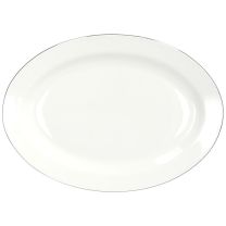 Krožnik ovalni Madison Fascetta Platino, 31 cm, 

