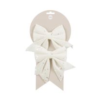 Okrasek za jeklo mašnica bela 13 cm, set 2/1, Edel.