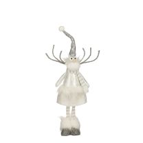 Figura božična jelenček srebrn 61cm, Edel.