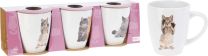 Lonček Mug dekor muce  220ml  set 3/1
