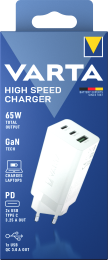 Polnilec naprav, High Speed Charge 65W, 1xUSB, 2xUSB-C, Varta