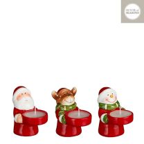 Svečnik za čajno svečko, Santa/snowman/deer, 6cm