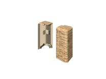 ZAKLJUČEK PVC cubical, zunanji kot, hrast naraven, 2/1, za L700, L266, L650, L655