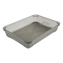 Košara mrežasta za shranjevanje Mirko 26,5x20x7cm, pvc, crystal grey