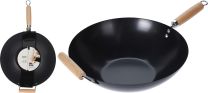 Wok 35cm z lesenim ročajem
