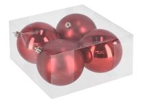 Bučka novoletna rdeča fi 100 mm, set 4/1, Bizz.