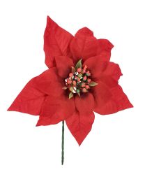 Cvetje umetno božična zvezda rdeča 20 cm, Bizz.