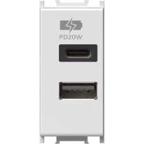 POLNILNIK USB PD 20W 1M PW bel TEM