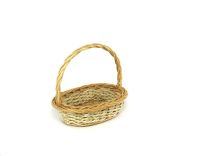 Košara pletena z ročajem, 28x19cm
