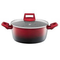 Kozica 6,7l Qualum Ceramic Stone Ombre Red, s stek. pokr.