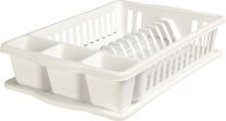 Odcejalnik posode bel, 40x26x8,5cm, pvc